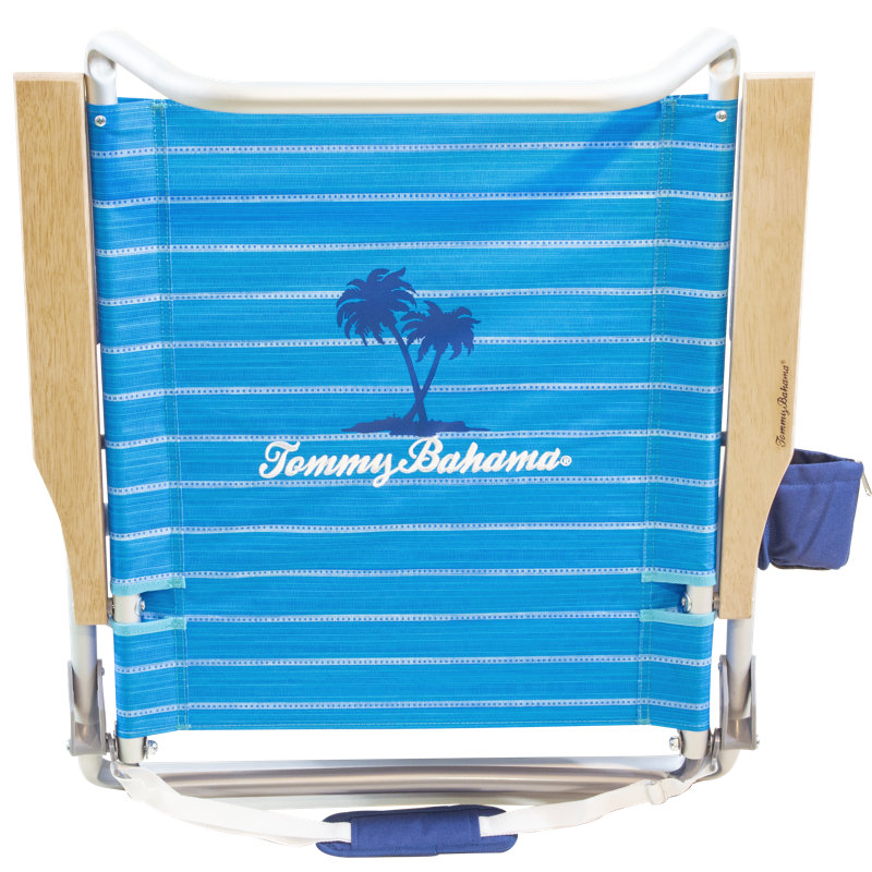 Tommy Bahama 5-Position Lightweight Aluminum Beach Chair with Cup Holder