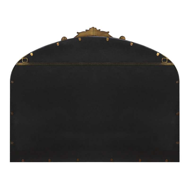 Gold Ornate Rectangular Bathroom Wall Mirror