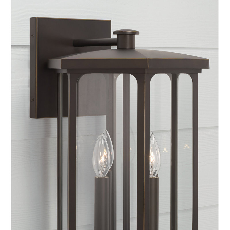 Walton 20" Bronze Metal Lantern Wall Sconce