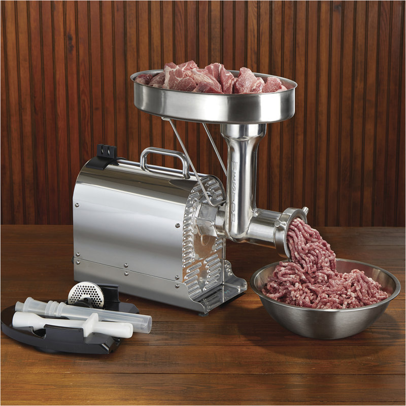 Weston Pro Series Stainless Steel Electric Meat Grinder with Sausage Stuffer