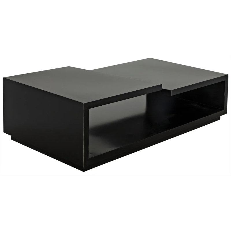 Charcoal Black Rectangular Metal Coffee Table