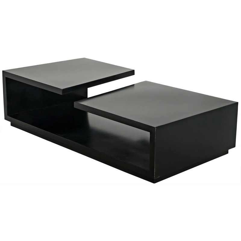 Charcoal Black Rectangular Metal Coffee Table