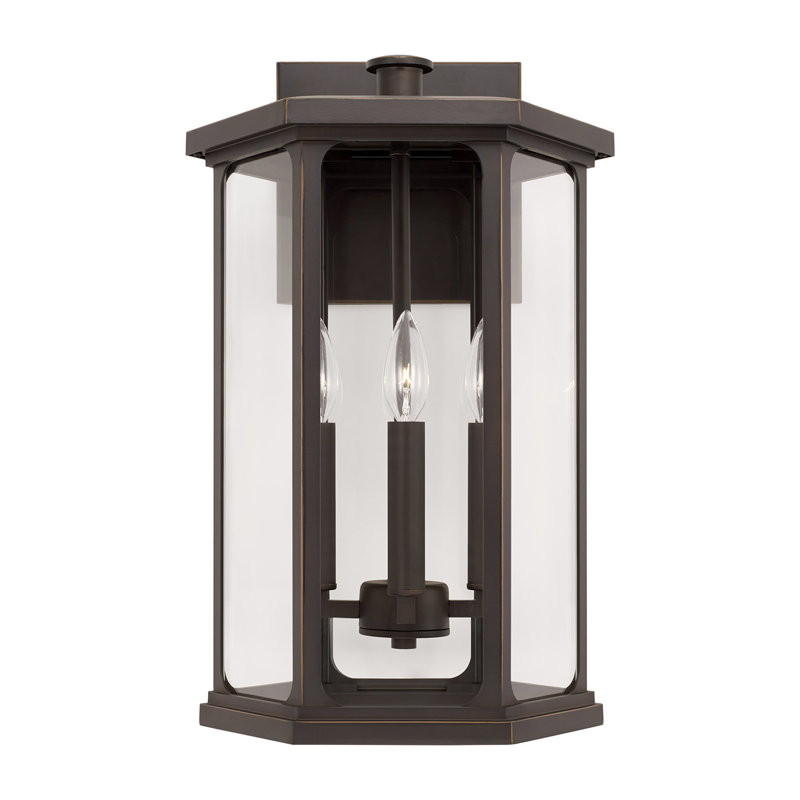Walton 20" Bronze Metal Lantern Wall Sconce