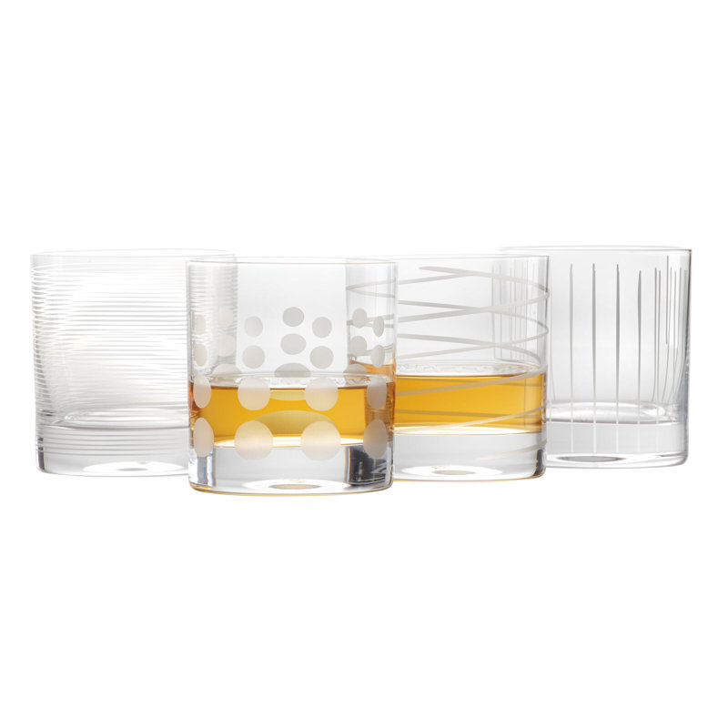 Mikasa Clear Crystal Double Old Fashioned Glass Set
