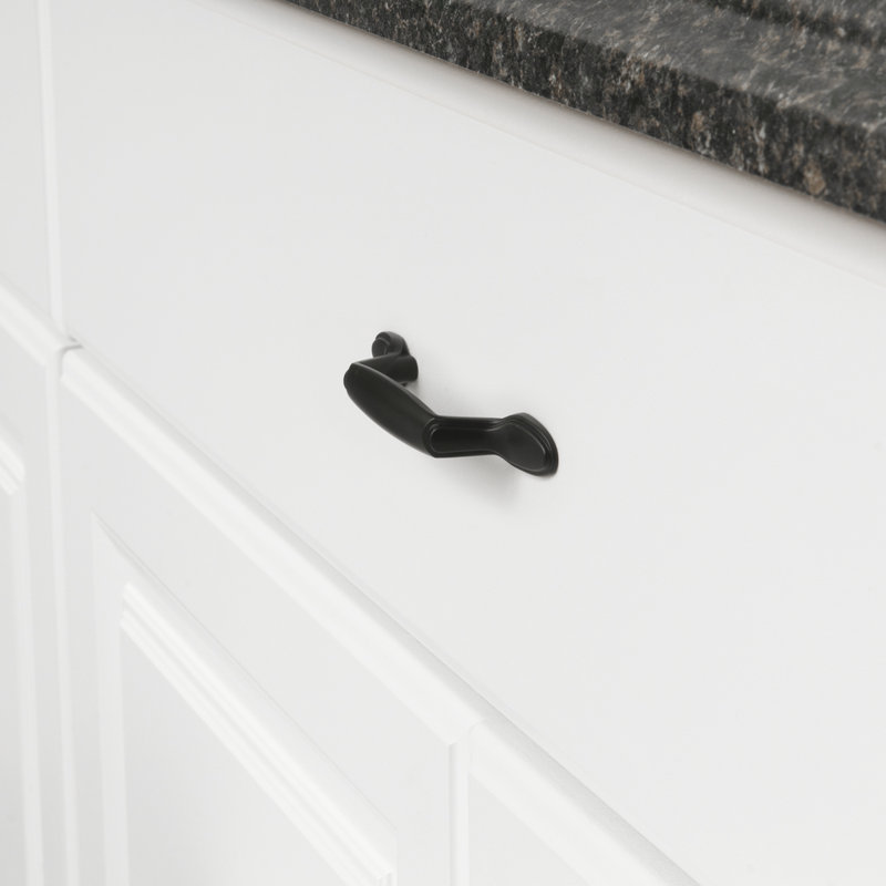 Flat Black Zinc Alloy Bar Cabinet Handle 10-Pack