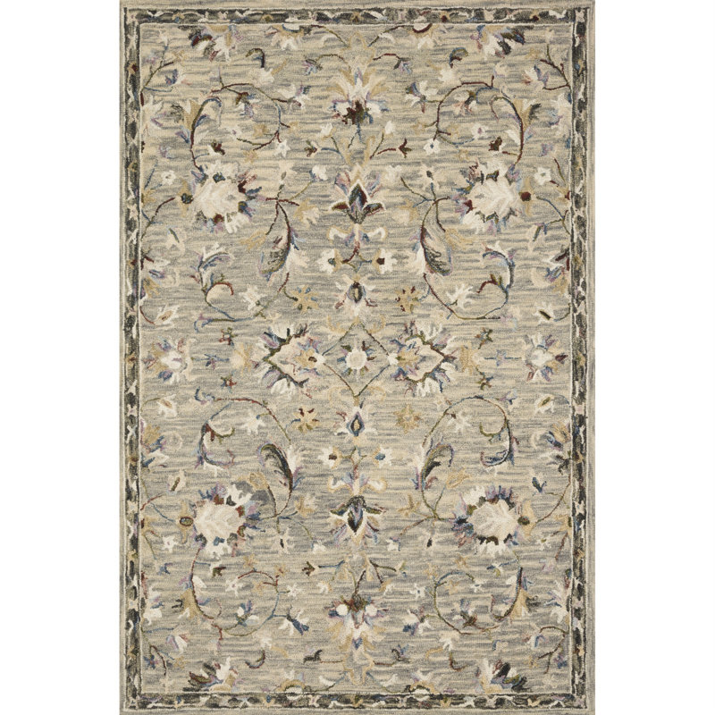 Gray Handmade Wool Tufted Rectangular Rug