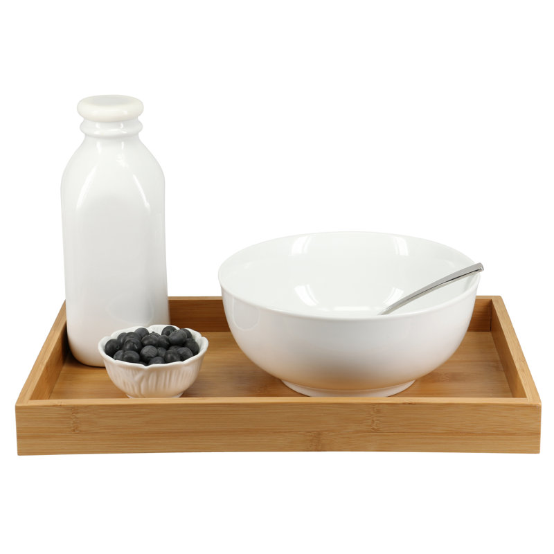 Classic White Porcelain 1.75-Quart Round Serving Bowls, Set of 2