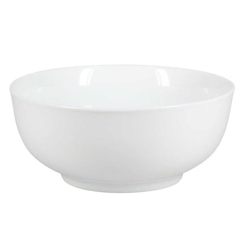 Classic White Porcelain 1.75-Quart Round Serving Bowls, Set of 2