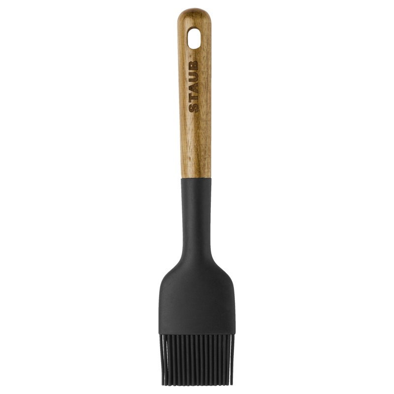 Black Silicone and Acacia Wood Pastry Brush