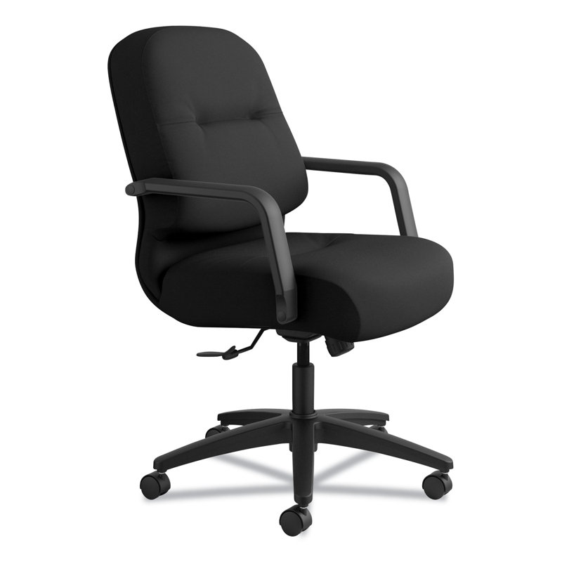 Pillow-Soft Managerial Mid-Back Swivel Task Chair in Black