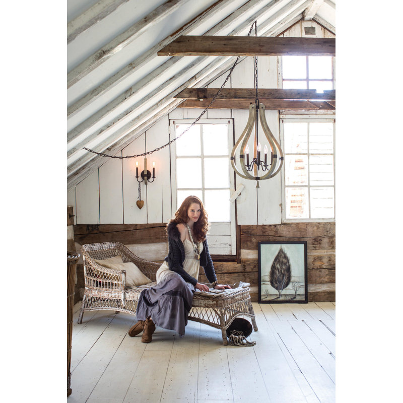 Middlefield 5-Light Iron Rust and Weathered Ash Chandelier