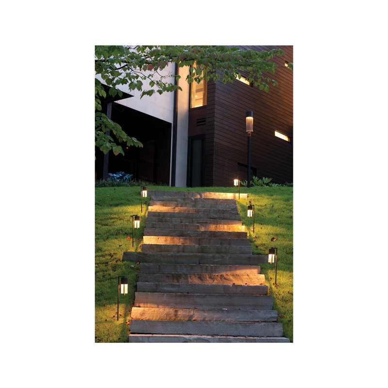 Buckeye Bronze Aluminum Outdoor Post Light with Clear Seedy Glass