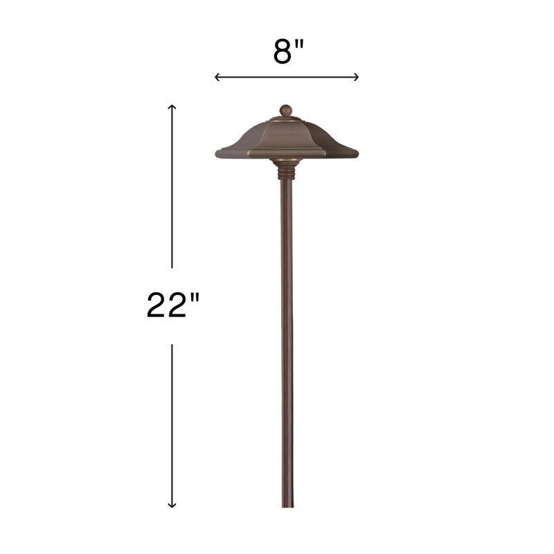 Monticello Copper Bronze LED Pathway Light with T5 Bulb