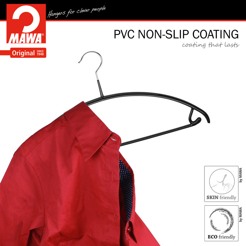 Black Non-Slip Metal Suit and Coat Hanger Set