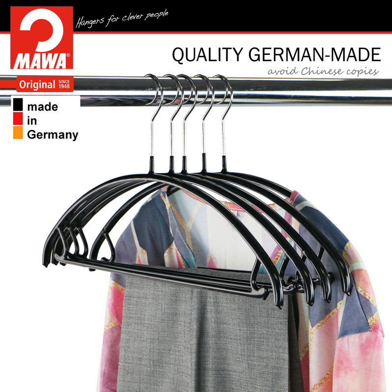 Black Non-Slip Metal Suit and Coat Hanger Set