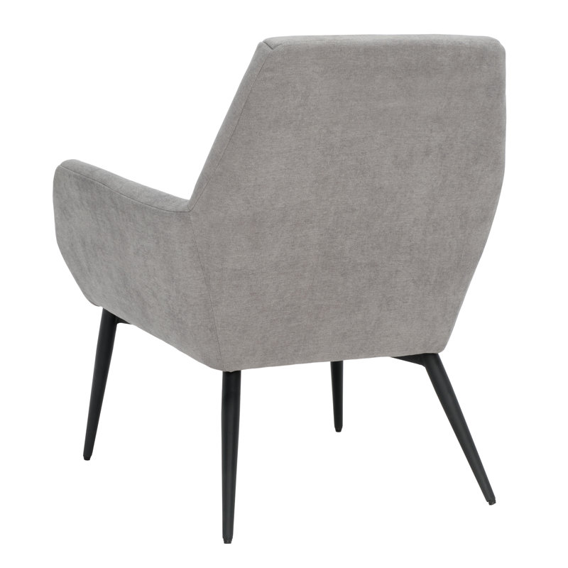 Sloane 29'' Grey Velvet Metal-Legged Modern Accent Chair