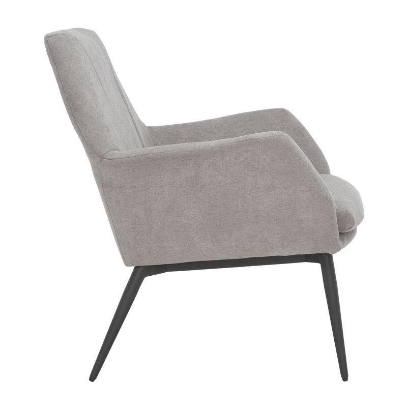 Sloane 29'' Grey Velvet Metal-Legged Modern Accent Chair