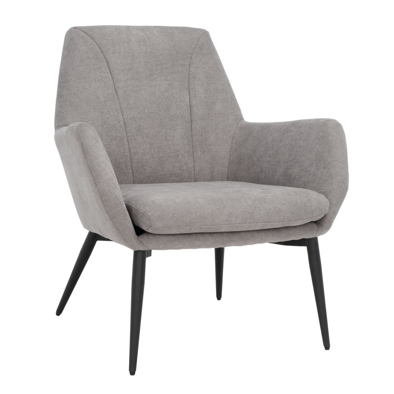 Sloane 29'' Grey Velvet Metal-Legged Modern Accent Chair