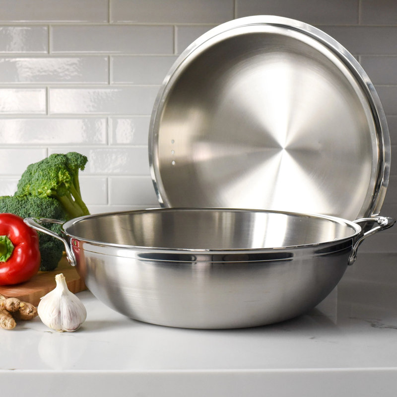 Hestan ProBond 14" Stainless Steel Wok with Lid