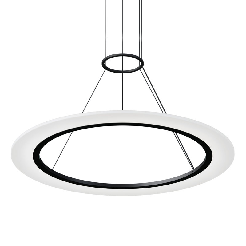 Arctic Rings Satin Black LED Pendant Light for Indoor/Outdoor