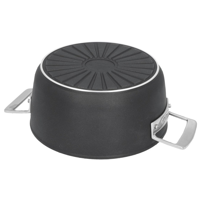 AluPro 4.5-qt Black Aluminum Nonstick Round Dutch Oven