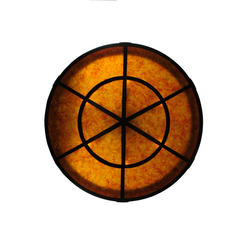 32" Copper and Glass Rustic Pendant Light