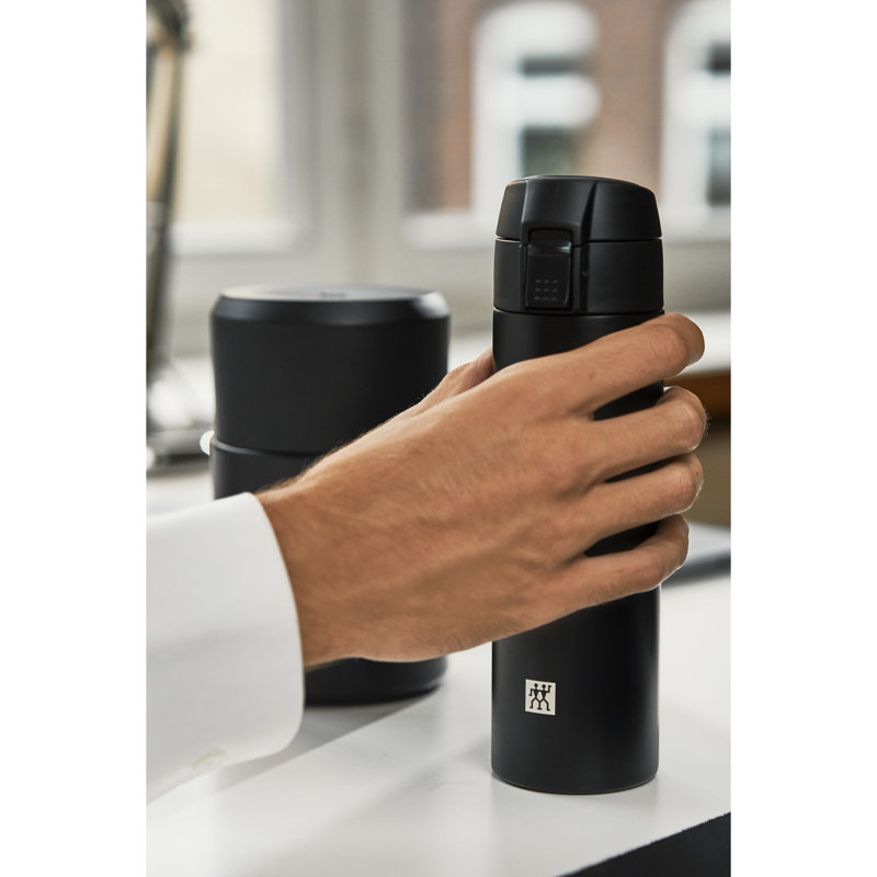Matte Black Stainless Steel 450ml Travel Bottle