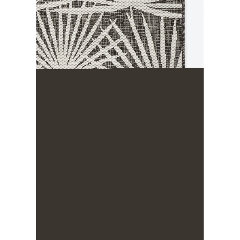 Charcoal Geometric Flat Woven Synthetic Rectangular Rug 7'10" x 10'10"