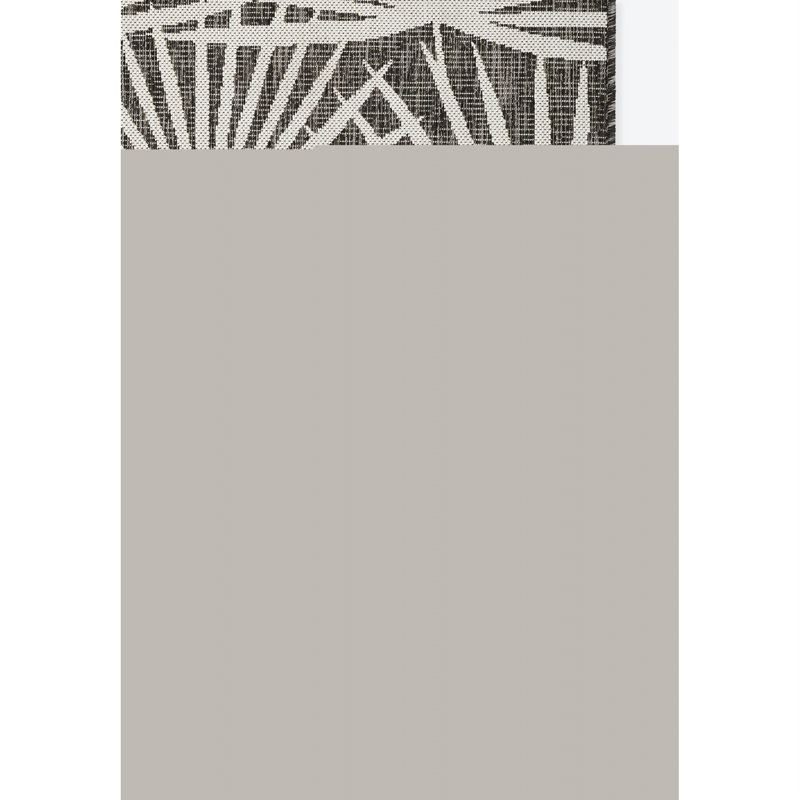 Charcoal Geometric Flat-Woven 9'3" x 12'6" Synthetic Rug