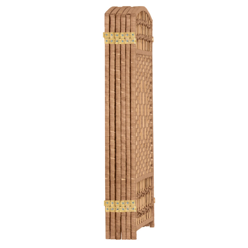 Natural Fiber Weave 2 ft. 6-Panel Folding Screen