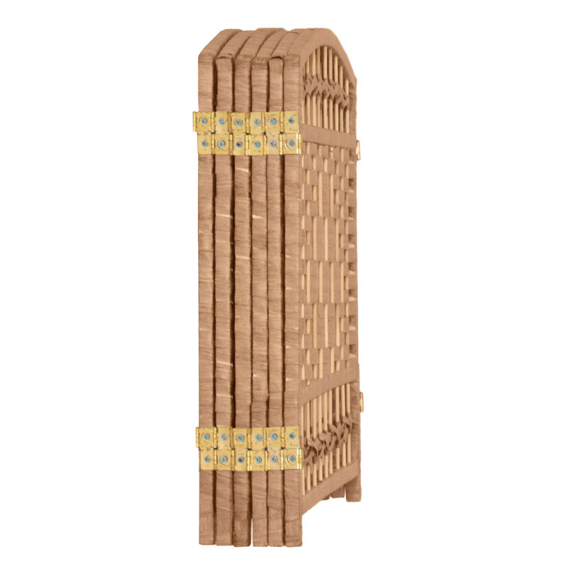 Natural Fiber Weave 2 ft. 6-Panel Folding Screen