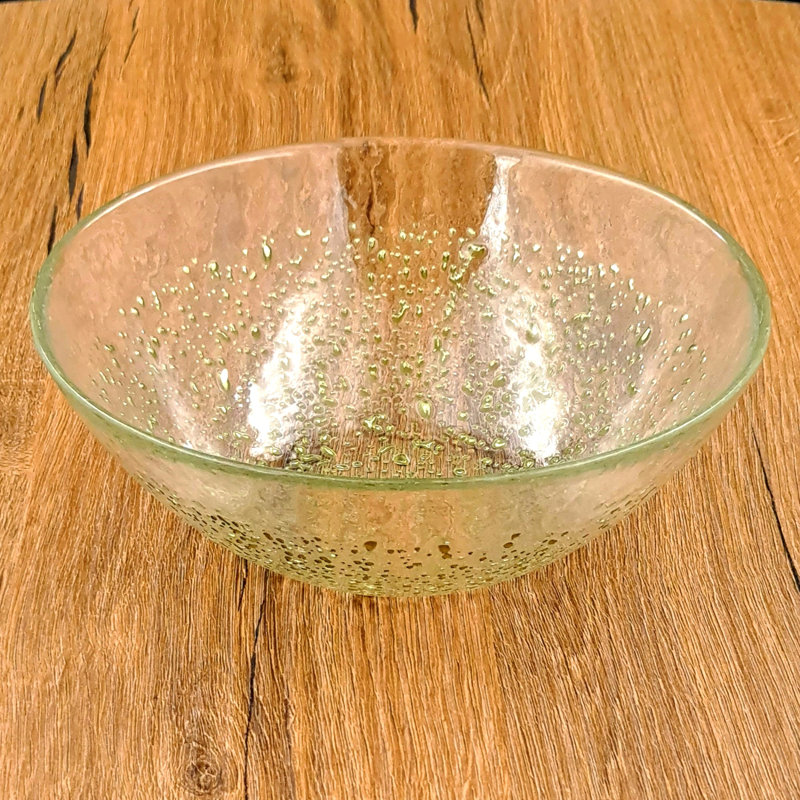 Clear and Gold Glass Dinnerware Set - Service for 4