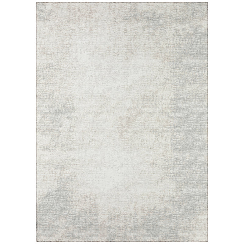 Rylee Transitional Gray Chenille 5' x 7'6" Flat-Woven Area Rug