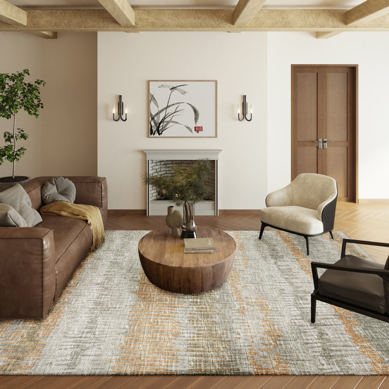Sage Green Chenille 9' x 12' Non-Skid Flat Woven Area Rug