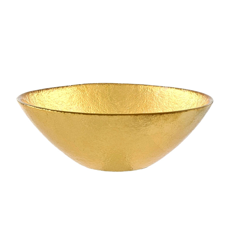Handmade Gold Gilded Glass Dinnerware Set - Service for 4