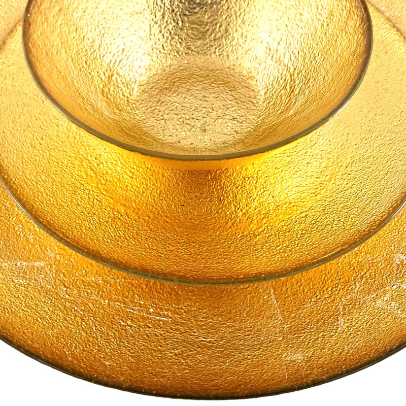 Handmade Gold Gilded Glass Dinnerware Set - Service for 4