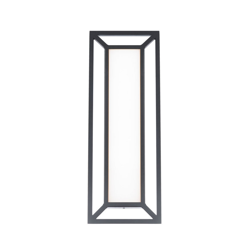 Tate 22" Black and White LED Outdoor Wall Sconce with Acrylic Shade