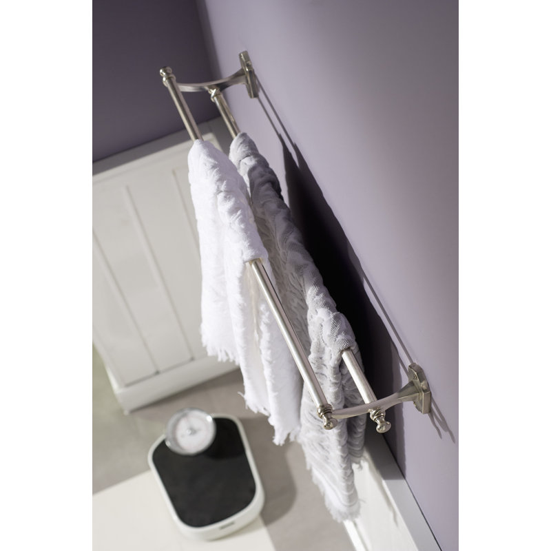 26'' Chrome Double Bar Wall Mounted Towel Holder