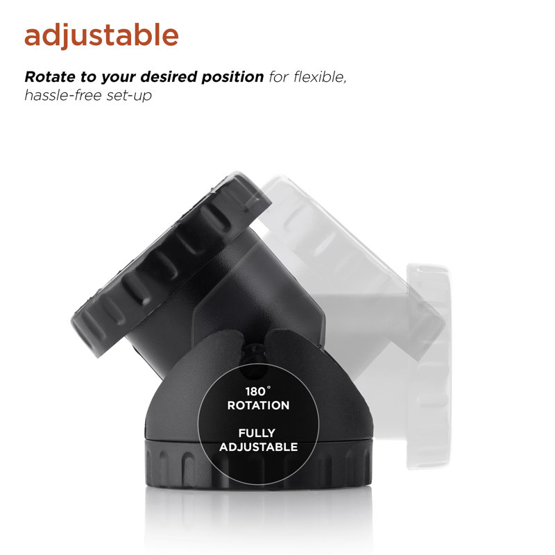 Black Plastic Outdoor Corded Landscape Spotlight with Colored Lenses
