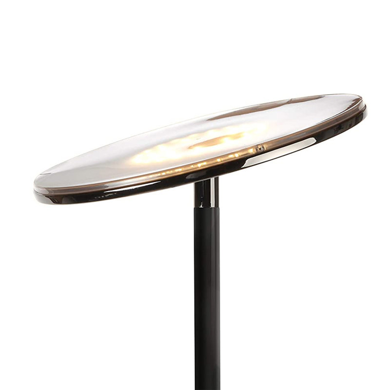 Sky 63" Gunmetal Black Adjustable LED Torchiere Floor Lamp