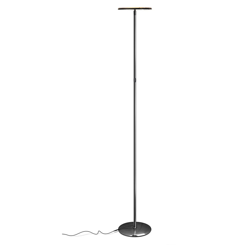Sky 63" Gunmetal Black Adjustable LED Torchiere Floor Lamp