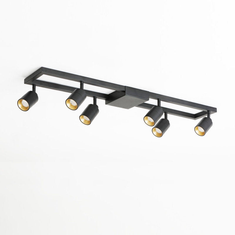 Shura Matte Black 6-Light LED Square Track Light