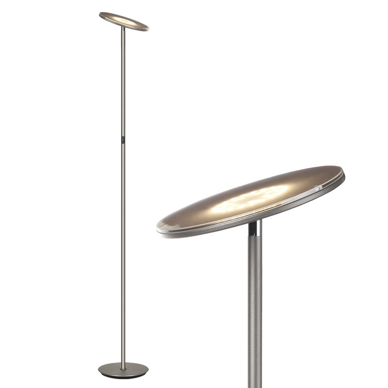 Brushed Nickel 67" LED Torchiere Floor Lamp with Voice Control