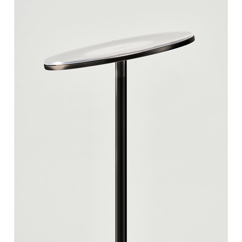 Sky 63" Gunmetal Black Adjustable LED Torchiere Floor Lamp