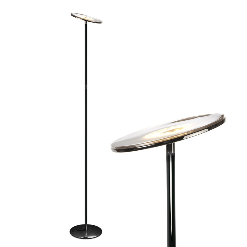 Sky 63" Gunmetal Black Adjustable LED Torchiere Floor Lamp