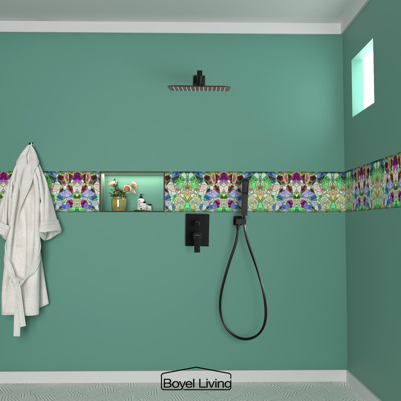 Matte Black Dual Shower Head with Handheld and Rain Spray