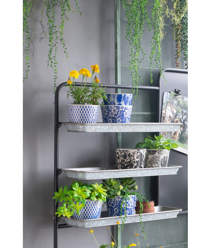 Baese Matte Black and Galvanized Silver Multi-Purpose Etagere Bookcase