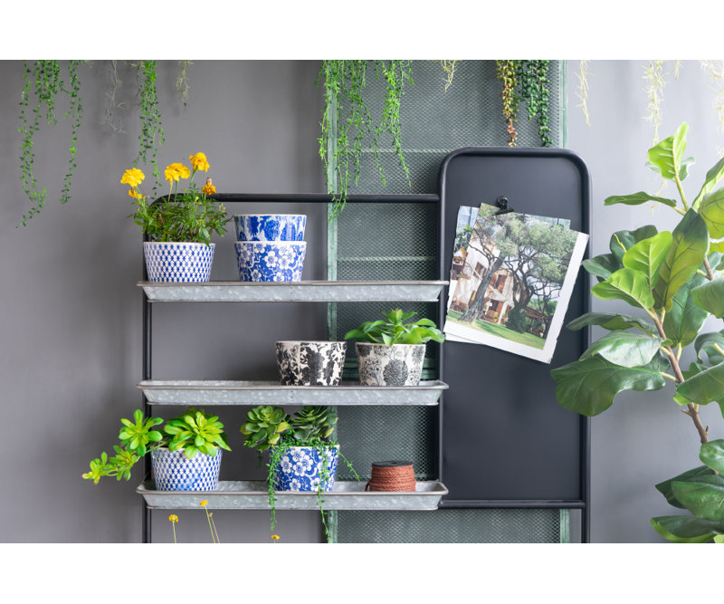 Baese Matte Black and Galvanized Silver Multi-Purpose Etagere Bookcase