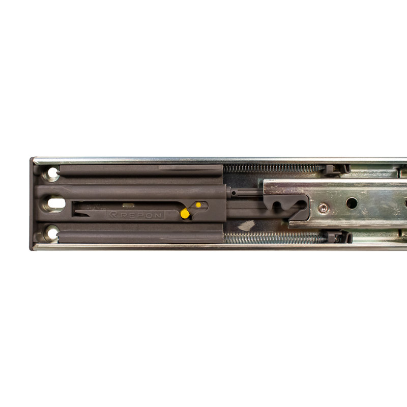 14" Gray Soft Close Ball Bearing Side Mount Drawer Slide