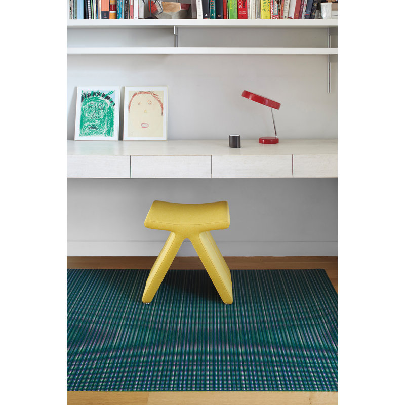 Tambour Ivy Stripe Easy Care 26"x72" Wool-Synthetic Floor Mat